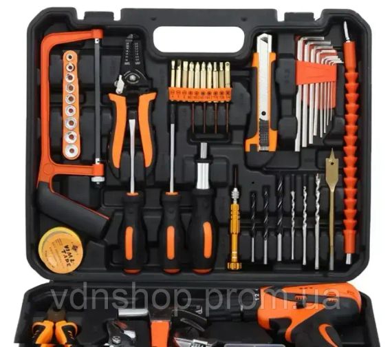 Професійний дриль-шуруповерт акумуляторний з набором інструментів 102 предмети | Зображення 1