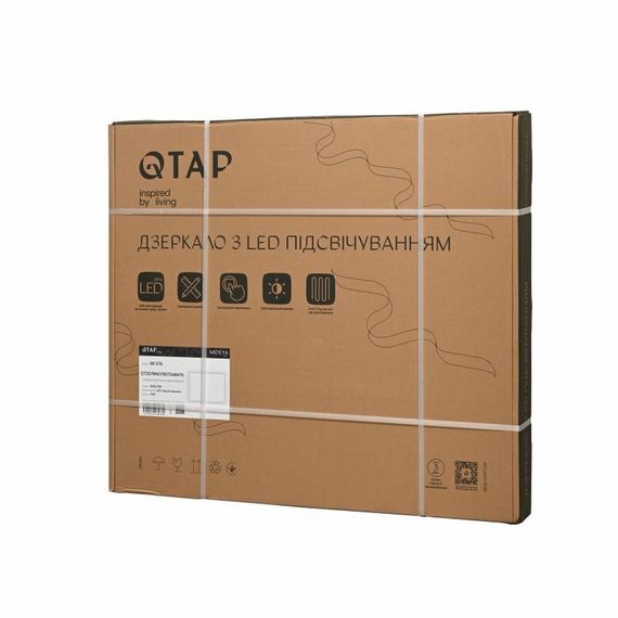 Дзеркало Qtap Mideya (MI2) 800х700 з LED-підсвіткою Touch, з антизапотіванням, з димером, регумацію QT2078NCF807048476 | Зображення 6