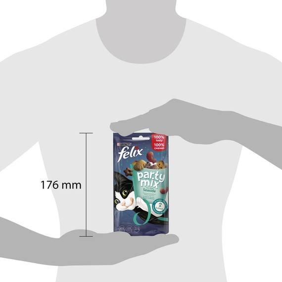 Ласощі Purina Felix Party Mix для дорослих котів, океанічний мікс 60г | Зображення 2