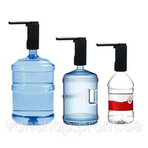 Дозатор для води автоматичний насос для пляшок з водою з USB-зарядкою чорний XL-1286 | Зображення 3