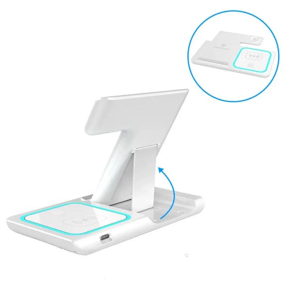 Бездротова зарядка 3-в-1 15 Вт XPRO Simple (23457468501_661) | Зображення 1