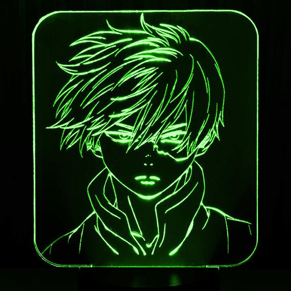 Акриловий світильник-нічник Сьото Тодорокі (Todoroki Shoto) зелений tty-n000091