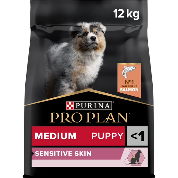 Сухий корм Purina Pro Plan Sensitive Skin для цуценят середніх порід гіпоалергенний з лососем та рисом 12 кг | Зображення 1