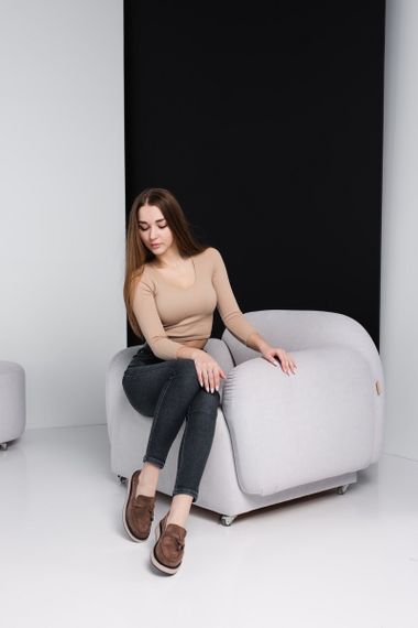 Лофери жіночі Fashion Irma 3924 41 розмір 26 см Коричневий | Зображення 8