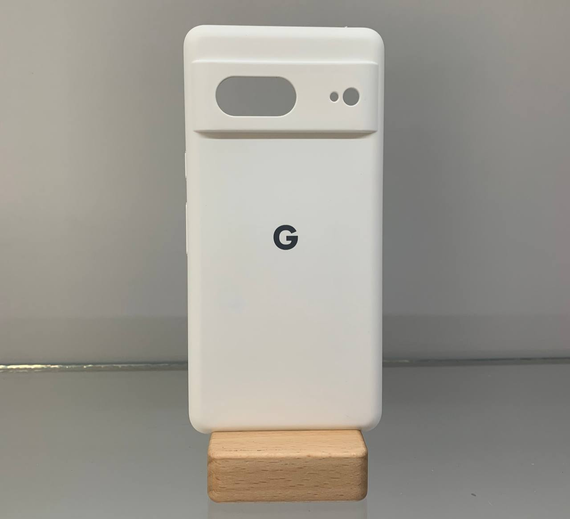 Google Pixel 7 | Протиударний чохол з логотипом | Soft Touch | білий