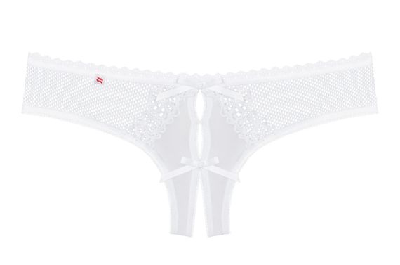 Жіночі стрінги - Obsessive Alabastra Crotchless Thong White S/M sexstyle | Зображення 3