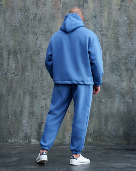 Костюм оверсайз зима премиум синий S | Зображення 6