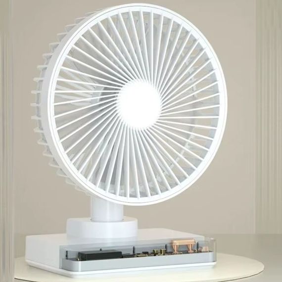 Настольный вентилятор DF11-B with clock 7200 mAh White | Зображення 1