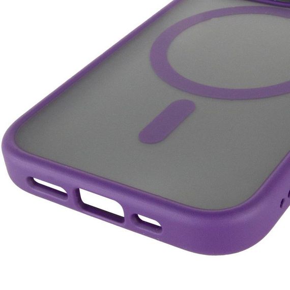 TPU+PC чехол Metal Buttons with MagSafe для Apple iPhone 16 Pro Max (6.9") Темно-Фиолетовый | Зображення 4