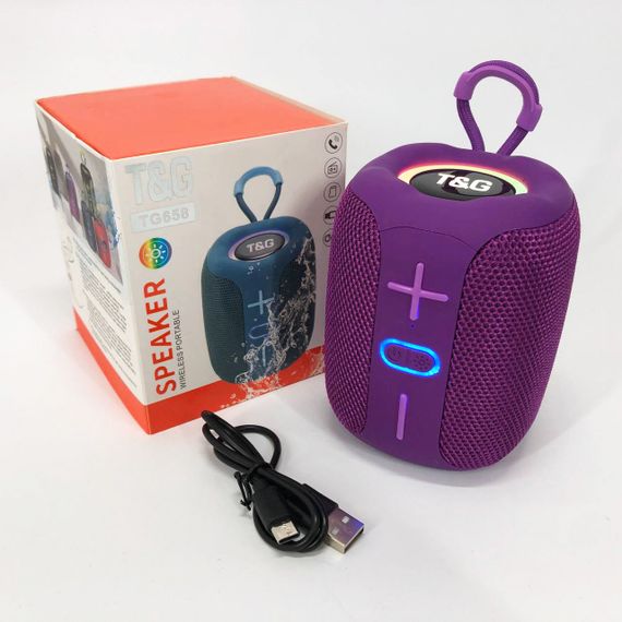 Портативна Bluetooth колонка TG658 8W з RGB підсвічуванням. AP-540 Колір: фіолетовий | Зображення 6