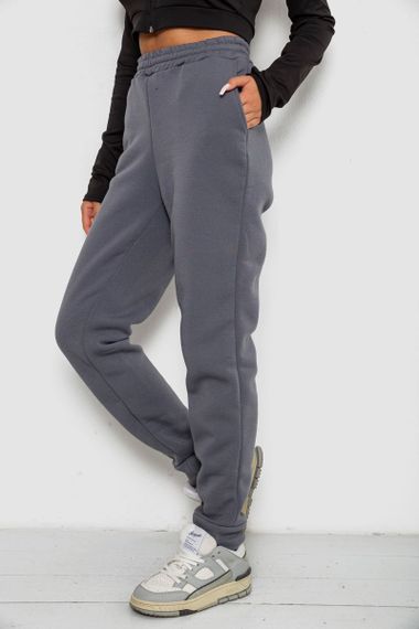 Спортивные штаны женские на флисе, цвет темно-серый, 238R58641-1 | Зображення 2