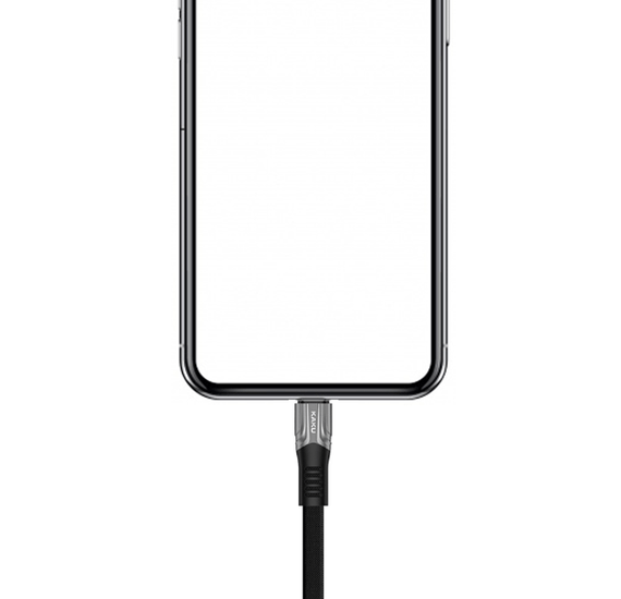 Плоский кабель Kaku KSC-278 USB - Lightning 1.2 m - Black | Зображення 3