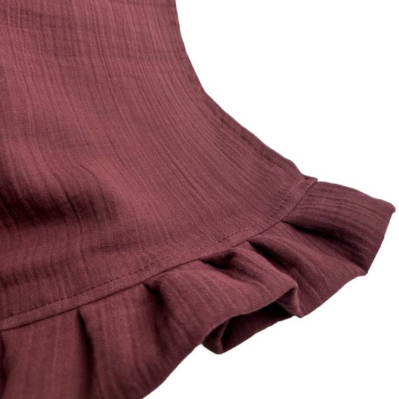 Раннер SoundSleep Muslin Burgundy 40х180 см с рюшами (94331929) | Зображення 3