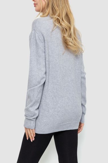 Жіночий светр в'язаний, колір сірий, 204R179 | Зображення 4