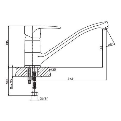 Змішувач для кухні Haiba CEBA 012 (HB0033) | Зображення 1