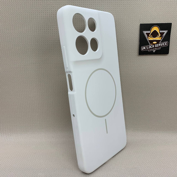 Чехол Motorola G75 MagSafe SoftTouch Мягкий Противоударный Белый