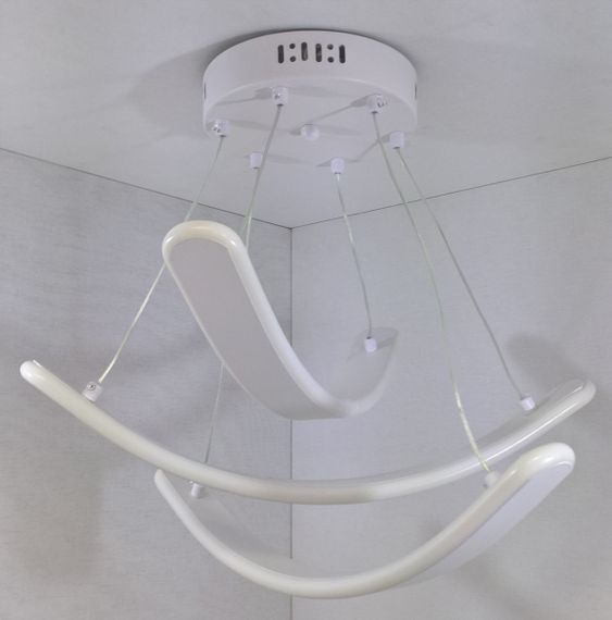 Люстра світлодіодна підвісна LED світильник для квартири на стелю лед з пультом 25632 Білий 25-90х46х46 см. | Зображення 6