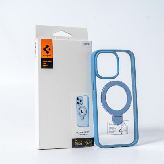 Чохол для смартфона Spigen AAA Magnetic Ring for Apple iPhone 15 Pro Light Blue | Зображення 1