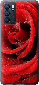 Чехол на Oppo Reno6 5G Красная роза "529u-2651-17620"
