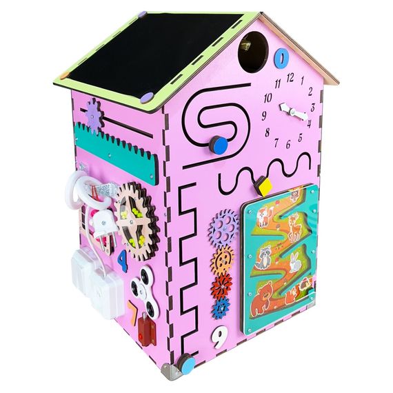 Развивающая игрушка Бизикуб "Дом" TG200111 розовый, 55х30х30 см