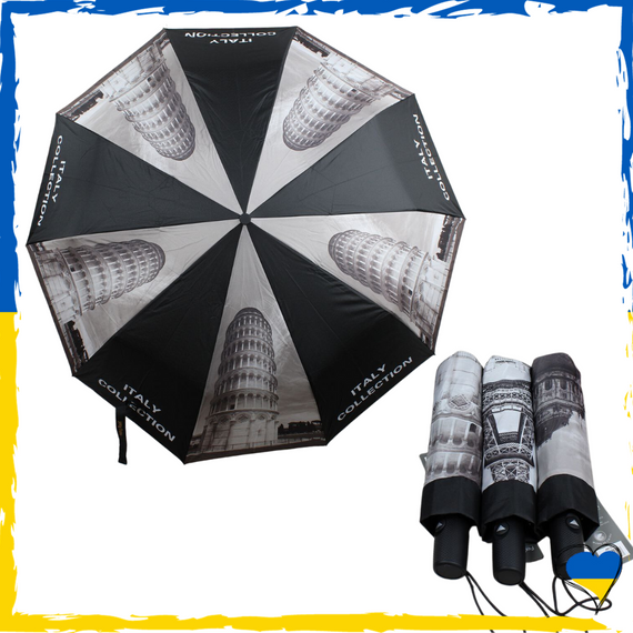 Парасолька жіноча Italy. Антивітер. Парасолька напівавтомат Італія