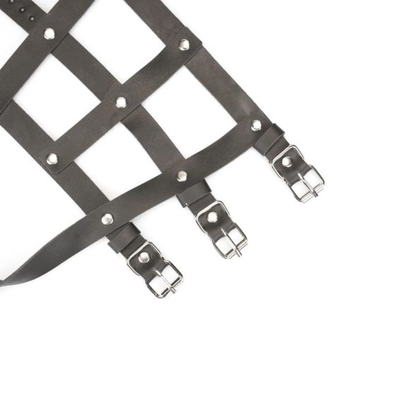 Шкіряна портупея для гомілкостопу зі шпорами Liebe Seele Leather High Heel Ankle Harness Silver Sex Aura | Зображення 4
