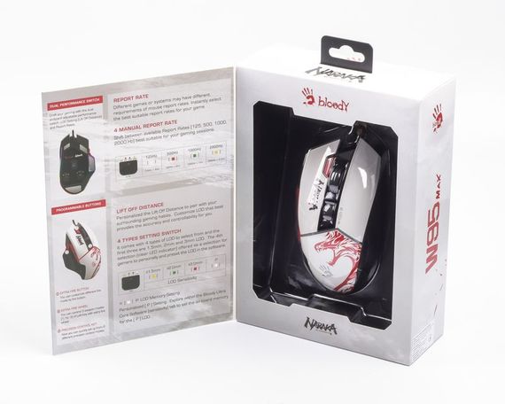 Миша ігрова A4Tech W95 Max Bloody, колір білий+чорний, активоване ПЗ | Зображення 5