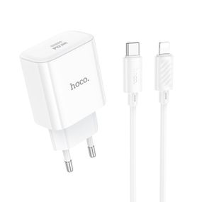 Сетевое Зарядное Устройство Hoco C76A Pro 1USB-C PD/QC 30W+Type-C to Lightning