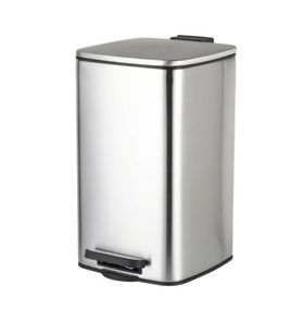 Відро для сміття Zerix Kubix-TC0108 SS Color з плавним закриттям, квадратне, 8 л, нержавійка (ZX5891)