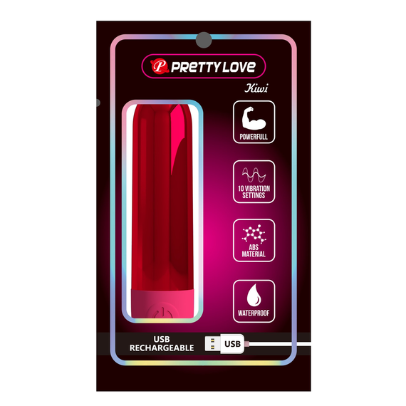 Перезаряджаємая віброкуля Pretty Love - Kiwi Red, BI-300091-3 sexstyle | Зображення 8