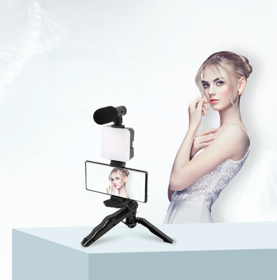 Відео освітлювач, світло для стрімінга, набір для блогерів 5 в 1 Mobilephone, світильник блогера з кронштейном   знижка | Зображення 5