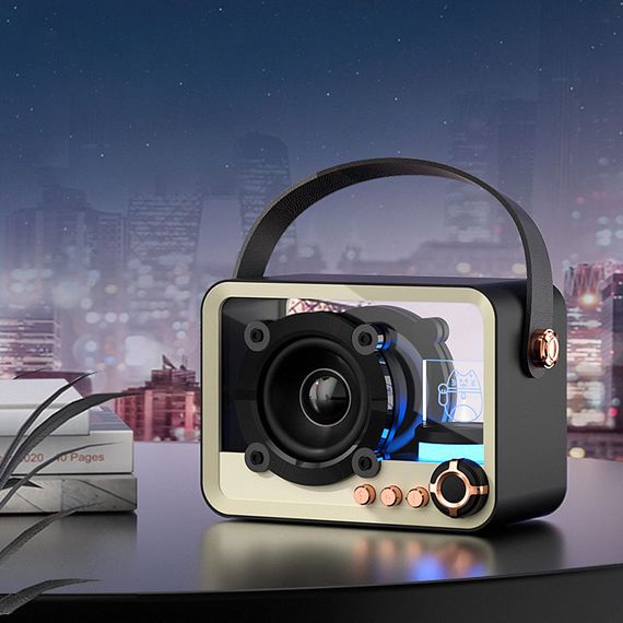 Bluetooth колонка QD05 Retro Style Black | Зображення 1