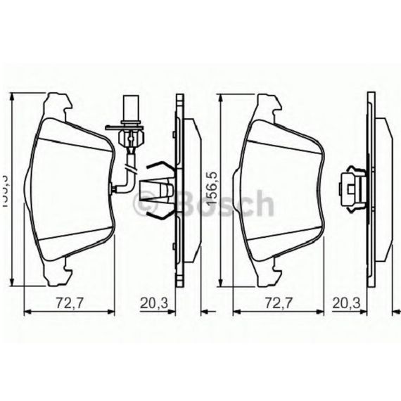 Тормозные колодки Bosch дисковые передние AUDI S4/A6/A4/A8 ''F  ''>>07 PR2 0986495272 | Зображення 1