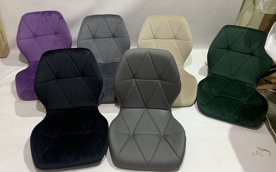 Стул поворотный на золотой круглой базе с регулировкой высоты Alby (Алби) GD-Base D-410 Бархат серый OR-852 | Зображення 5
