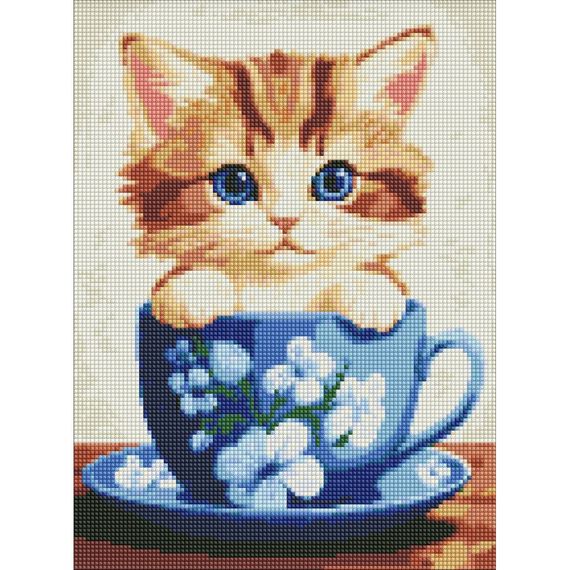 Алмазна мозаїка "Пустотливе кошеня"©art_selena_ua AMO7782, 30х40см