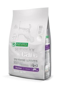 Корм Nature's Protection Superior Care White Dogs Grain Free Junior All Breeds сухий для щенят з білим забарвленням вовни 1.5 кг