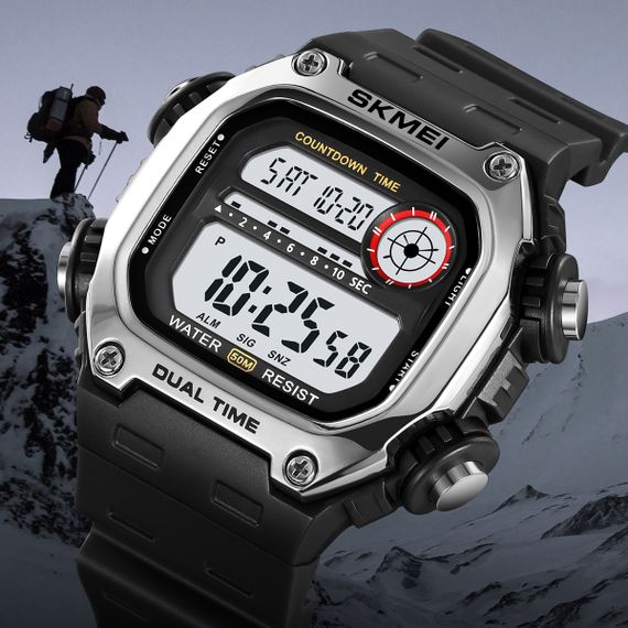 Спортивний чоловічий годинник Skmei 2126SIBK Silver-Black | Зображення 5