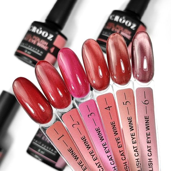 Гель-лак Crooz Wine Cat 1 (розкішний глибокий гранатовий) 8мл | Зображення 5
