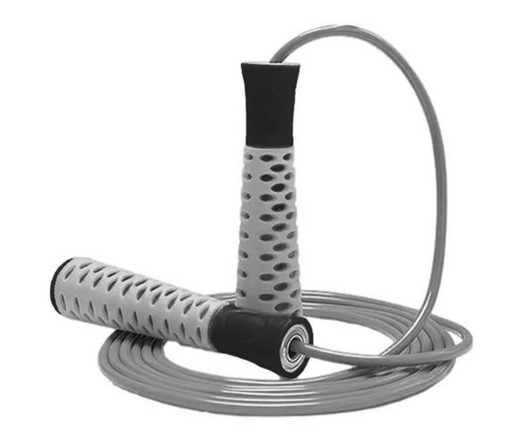 Скакалка PowerPlay 4206 Jump Rope PRO+ Сіро-чорна 2,75 м (PP_4206_Grey/Black)