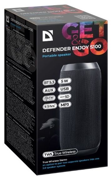 Портативна акустика Defender Enjoy S100 Black (65101) | Зображення 4