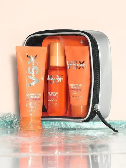 Подарочный набор Victoria's Secret VSX Clementine Hibiscus (body cream, mist, body wash) | Зображення 1
