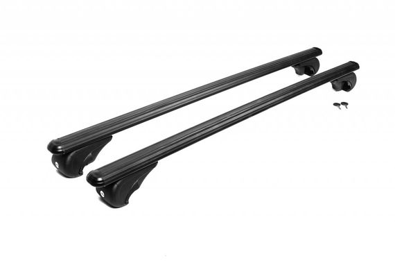 Перемычки на обычные рейлинги под ключ Bold Bar V1 (2 шт) Черные для Daihatsu Terios 2006-2024 гг | Зображення 3