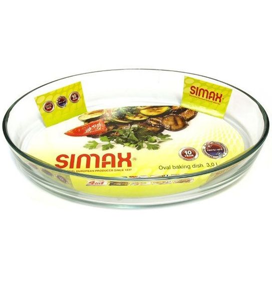 Форма для запікання скляна жароміцна Simax 7126 овальна 3 л | Зображення 1
