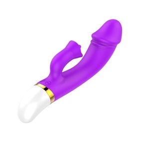 Вібратор для стимуляції клітора та зони G (фіолетовий, USB)