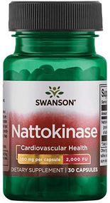 Наттокиназа Swanson Nattokinase 2000 Fibrinolytic Units 100 mg 30 Caps