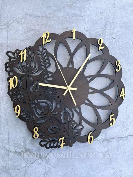 Настінний дерев'яний годинник з фанери Оригінальний годинник  Декор для дому, офісу, подарунок | Зображення 6