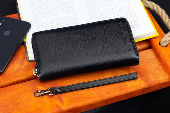 Черный мужской кошелек-клатч на молнии из натуральной кожи Marco Coverna MC-802-1 | Зображення 7