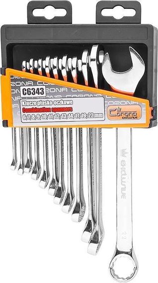 Набір професійних ключів рожково-накидних 6-22 мм, CrV, 12 шт., Richmann/Corona (C6343)