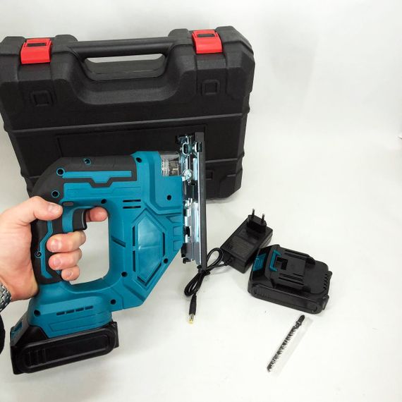 Аккумуляторный бесщеточный лобзик 24V с 2 АКБ в пластиковом кейсе с регулировкой скорости и угла наклона TG-79 | Зображення 1