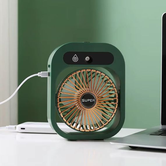 Настільний вентилятор Q8 з водяним охолодженням 1200 mAh Green | Зображення 2
